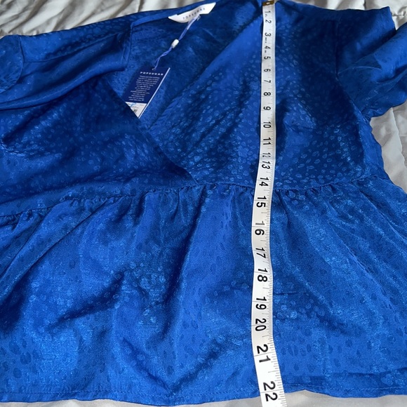 Small Popsugar Blue Patterned Blouse. - Picture 6 of 9